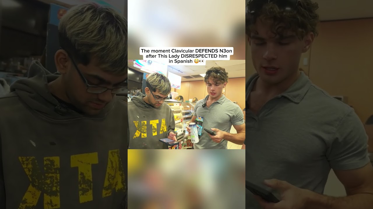 The moment Clavicular DEFENDS N3on after This Lady DISRESPECTED him in Spanish 😳👀