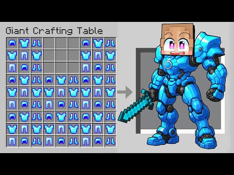 I MADE THE MOST OP GIANT ARMOR IN MINECRAFT!!