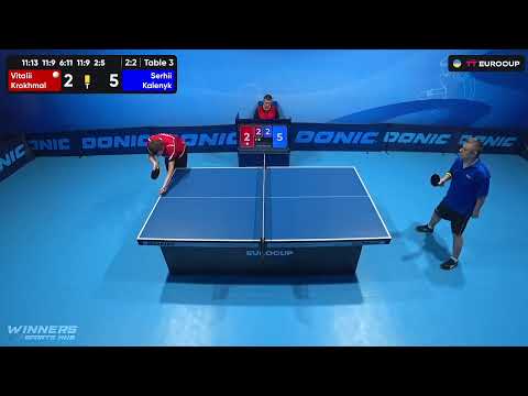 16:20 Vitalii Krokhmal - Serhii Kalenyk 24.08.2023 TT Euro.Cup Ukraine Master. TABLE 3