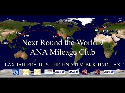Next Round the World 9, ANA Mileage Club, First Class (Eastbound)