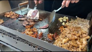西成のテリテリの美味ホルモン ホルモン中ちゃん Japanese Street foods Horumon in Nishinari Nakachan
