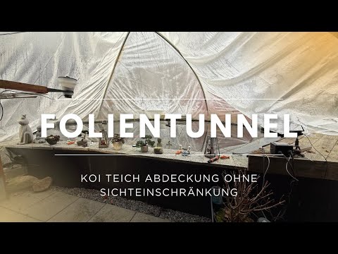 Koi pond cover with a polytunnel. Stable temperatures and a clear view of your koi!