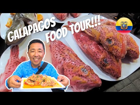 WHAT TO EAT ON THE GALAPAGOS ISLANDS! | ECUADORIAN FOOD in Galapagos Island!