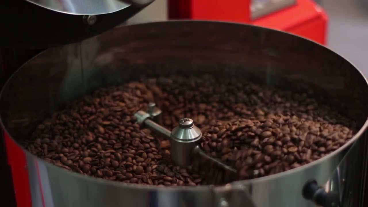 Coffee Roasting Machine Stock Video