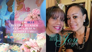 Pink or Blue Gender Reveal Party Dessert Table