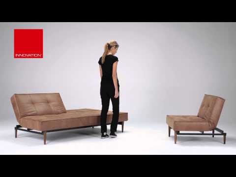 Innovation Splitback Wood mit Textilleder Bezug und dicker Polsterung