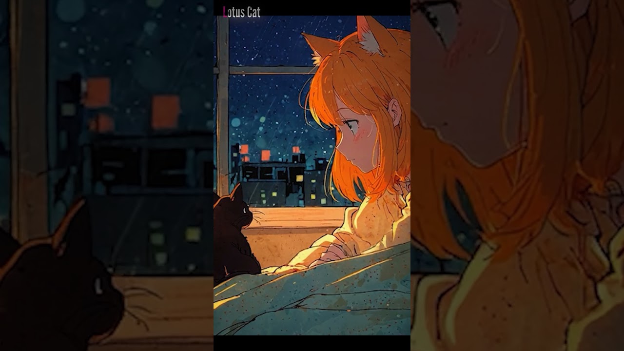 🌃 Rainy Sanctuary for deep sleep. #shorts