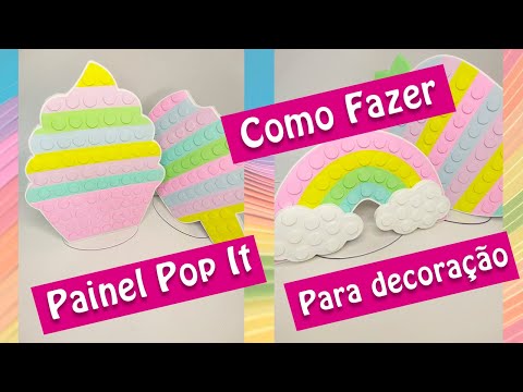 Como Fazer Painel Pop It para Decoração | Criatividades da Dê