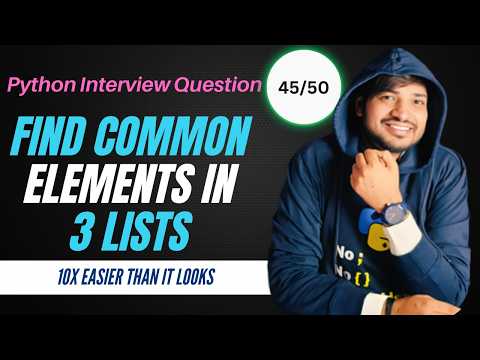 Find Common Elements In 3 Lists In Python Python Intervew Question