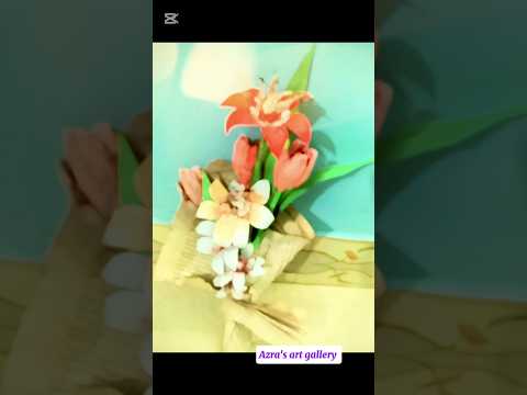 Diy flower bouquet transformation 💐#art #diy #flowerbouqet