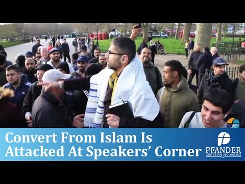 CONVERT FROM ISLAM IS ATTACKED AT SPEAKERS' CORNER