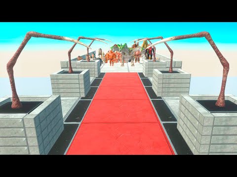 WHO CAN GO THROUGH TENTACLES CORRIDOR? | Animal Revolt Battle Simulator