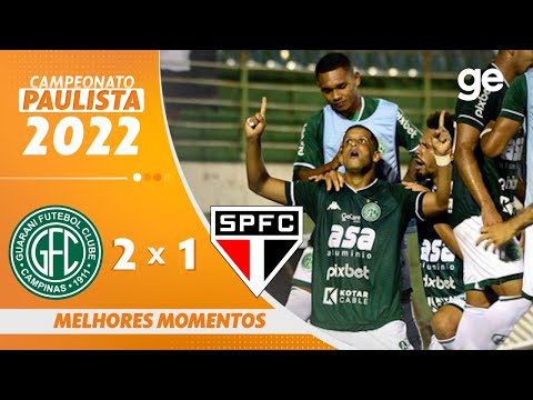 GUARANI 2 X 1 SÃO PAULO | MELHORES MOMENTOS | 1ª RODADA PAULISTA 2022 | ge.globo