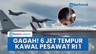 Gagah, 6 Jet Tempur Kawal Pesawat Kepresidenan Prabowo Menuju ke Magelang, Rayakan HUT TNI AU