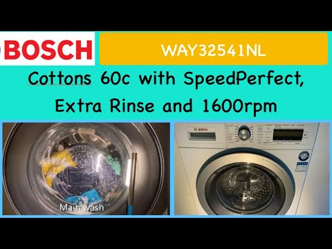 Bosch HomeProfessional WAY32541NL - Cottons 60° with SpeedPerfect and Extra Rinse (Full cycle)