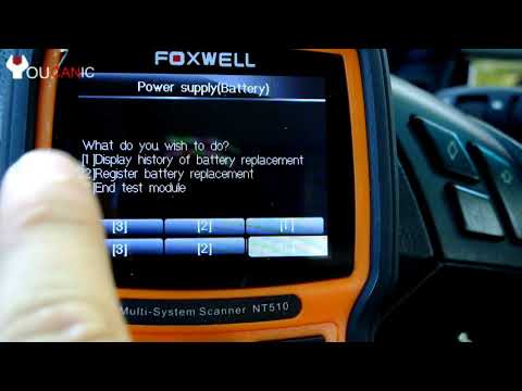Foxwell NT510 Battery Registration Procedure