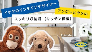 イケアの便利アイテムでスッキリ収納術！【キッチン後編】インテリアデザイナーアンジーとウメのインテリアデザイン紹介【Episode16】