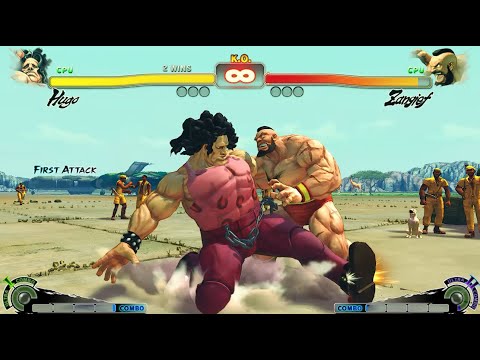 HUGO VS ZANGIEF | CPU VS CPU Ultra Street Fighter IV  (Hardest AI)