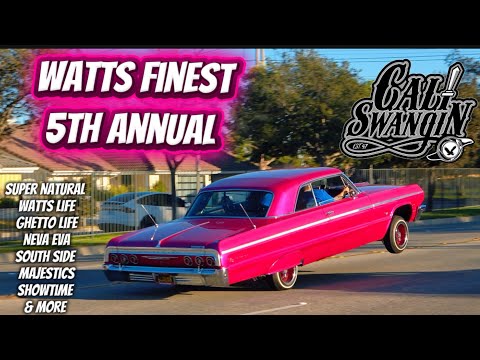 CALI SWANGIN: WATTS FINEST 5TH Annual Lowrider picnic #Lowriders #carculture #jetlife 