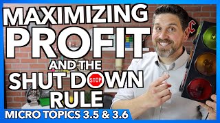Maximizing Profit and the Shut Down Rule- Micro Topics 3.5 and 3.6