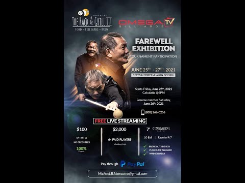 THE FINAL! World Runner-Up Roland Garcia vs. BJ Ussery!  Efren Reyes Farewell Tour. 10-Ball. 2021