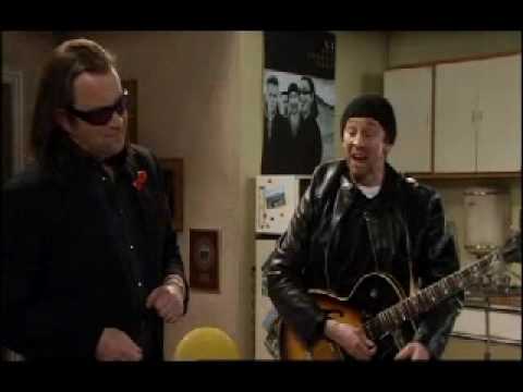 U2, The Edge at home, Bono visits