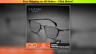 Download lagu CAPONI Prescription Men Glasses Pure Titanium Progressive Computer Glasses Classic Anti Blue Ray mp3