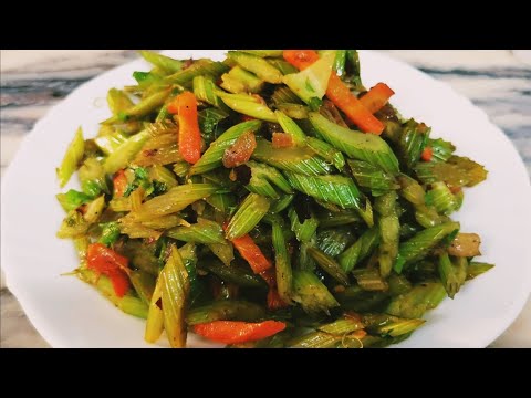 Celery stir fry. Japanese celery stir fry recipe.#celerystirfryrecipe. #celerystirfrychinese.