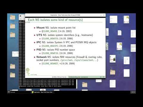 NYLUG Presents: Michael Kerrisk  on  Linux User Namespaces