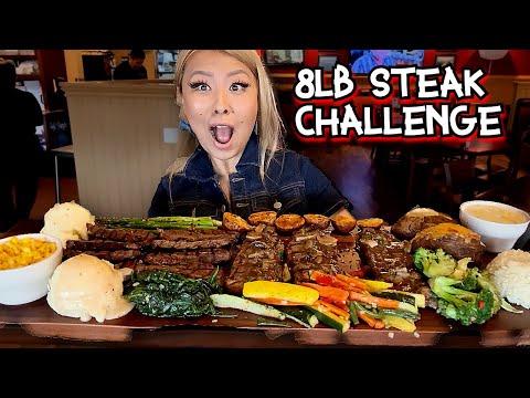 8lb STEAK CHALLENGE at Gourmet Pies in Los Alamitos, CA!! #RainaisCrazy