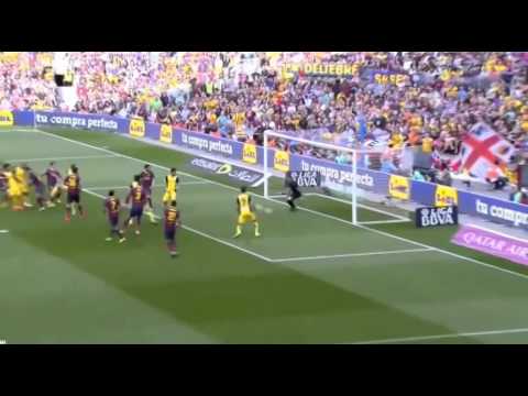 FC Barcelona vs Atletico Madrid 1 - 1 Diego Godin Goal Final LIGA BBVA [18/05/2014] 480P