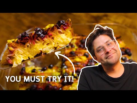 How to Make a Mouth-Watering Blueberry Cardamom Crinkle Cake with Filo Pastry