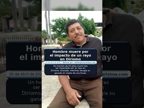 Hombre muere por el impacto de un rayo en Diriomo