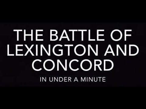 The Battle of Lexington and Concord in under a minute