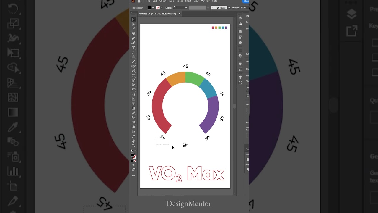 VO₂ Max Dashboard Design in Adobe Illustrator #illustrator | DesignMentor