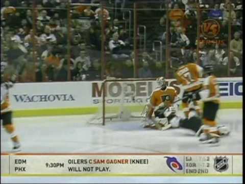 Jeff Carter's Hit on Anssi Salmela after Samela's Nice Goal