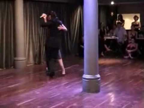  Katia Rodrigues  and  Alexandre Bellarosa  are  dancing  to  the  milonga  "  La Mulateada  "