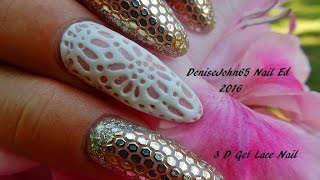 3 D LACE NAIL ----So Delicate and Pretty -----Made with CORSTARCH ???? WHAT !