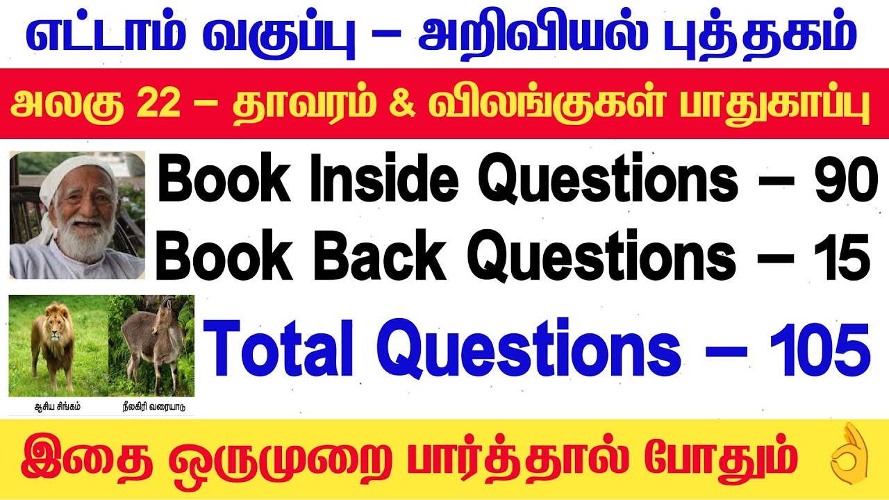 TNTET+TNPSC - 8th அறிவியல் | 8th science lesson 22 book back answers in tamil - tnpsc group syllabus