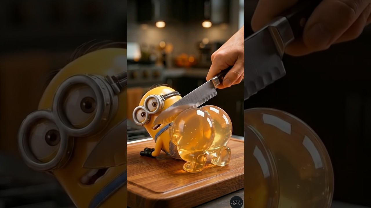 That smooth cut 😍Satisfying or weird? #asmr #relaxing #thelooplabai #satisfying #minions