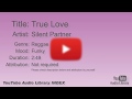 True Love Silent Partner Reggae Funky YouTube Audio Library BGM
