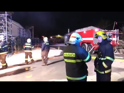 Požár pece v Mladé 'Boleslavi