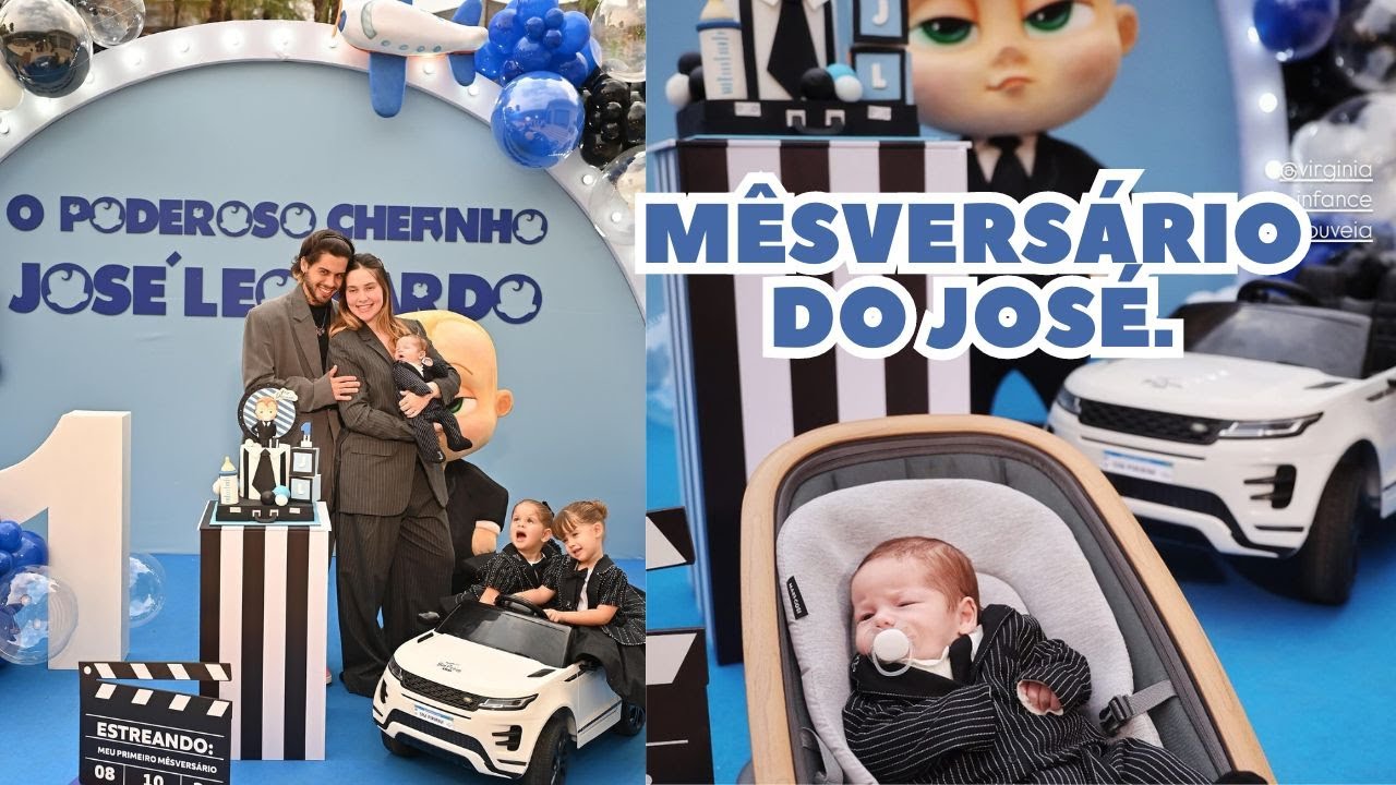 😍💙O PODEROSO CHEFINHO! VIRGÍNIA E FAMÍLIA COMEMORA O PRIMEIRO MÊS DE VIDA DO JOSÉ LEONARDO.