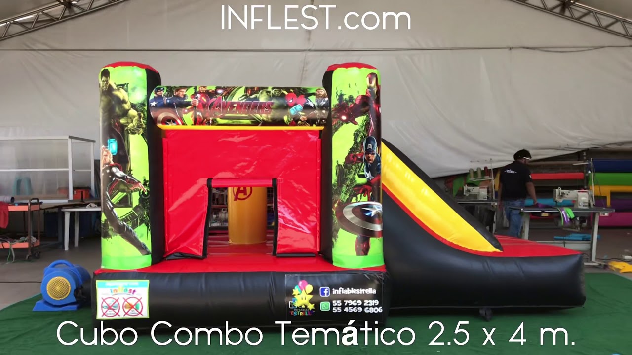 Fábrica de Inflables INFLEST Cubo Combo 2.5 x 4 m.