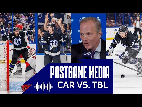Postgame Media vs CAR | Cooper, Gourde, Finley and McDonagh