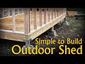 Build a Simple, Inexpensive, Outdoor Storage Shed with Basic Hand Power Tools.