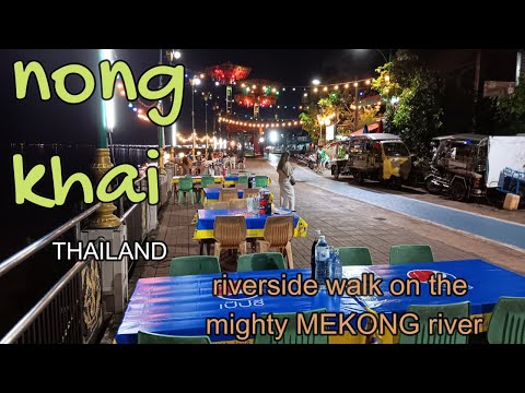 nong khai caminhada ao longo do rio MEKONG na Tailândia
