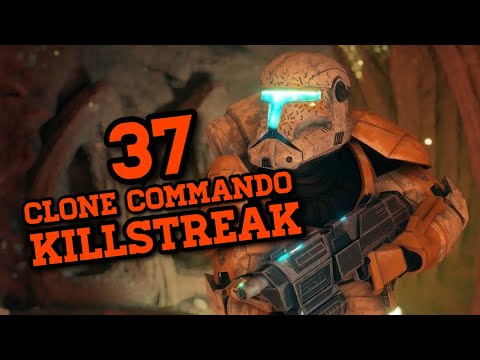 Star Wars Battlefront 2 - 37 Clone Commando Killstreak/Gameplay - Naboo