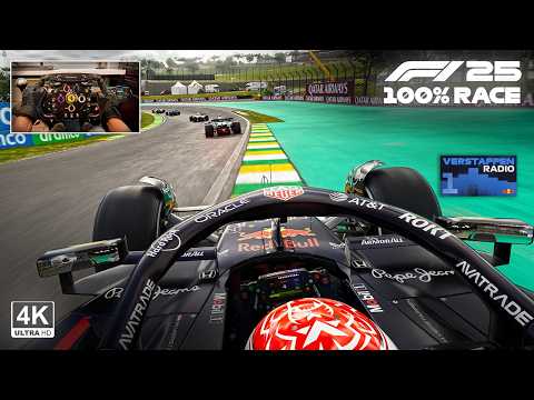 Max Verstappen's Charge From The PItlane - Brazilian GP 100% Race | F1 25 Ultra Realistic Gameplay