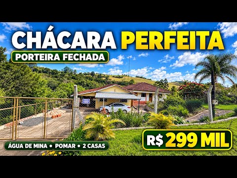 CHÁCARA PORTEIRA FECHADA 2 CASAS ÁGUA DE MINA POMAR R$ 299 MIL